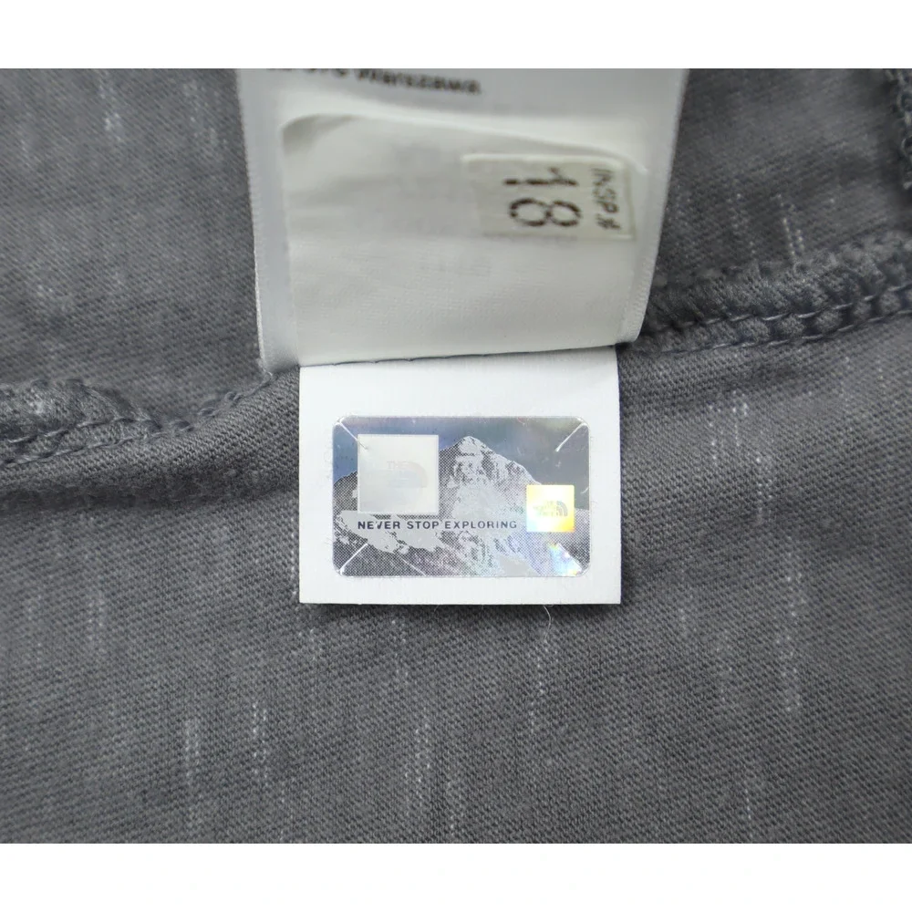 The North Face Men's Full Zip Large Logo Grey Hoodie Sz L